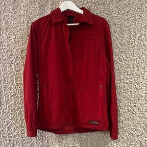 REI Outdoor Red Jacket with Zip Uo Pockets Size Large